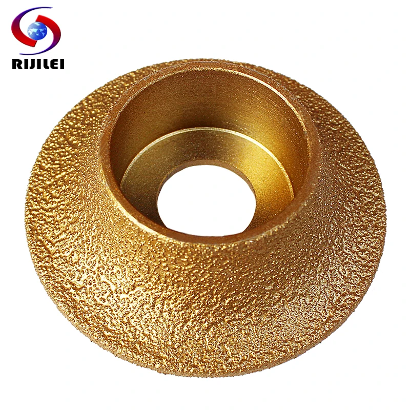 

RIJILEI 74mm*20*10-40 Brazing Diamonds Marble Edging Discs Angle Grinder Grinding Wheel 1/4 Round Hand Profile Wheel MX48