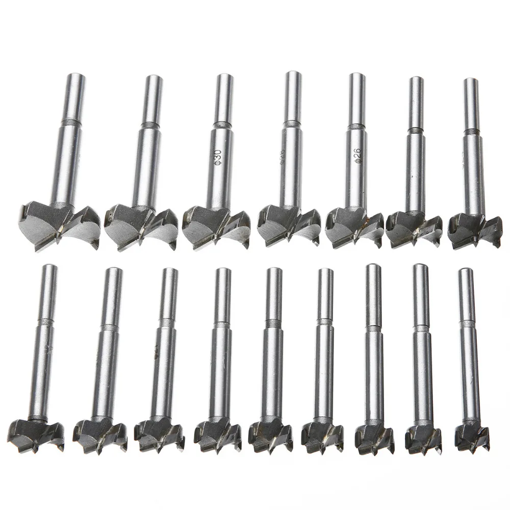 HOEN 1pcs 15-55mm Wooden Cutting Rotary Hand Tools Forstner Auger Drill Bit Set Wood Drilling Woodworking Hinge Hole Saw Window