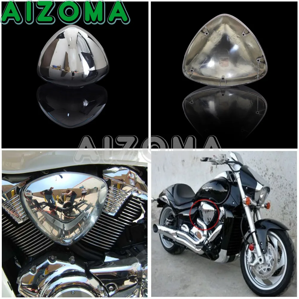 2pcs Motorcycle Air Intake Cover Chrome Air Filter Cleaner Guard for Suzuki Boulevard M 109 R  M109 M109R VZR1800 VZR 1800