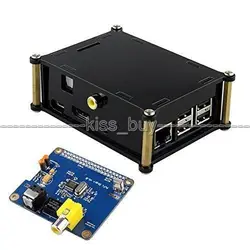 HIFI DiGi + Scheda Audio Digitale I2S SPDIF Fibra Ottica RCA I2S Interfaccia PER Raspberry Pi 3 /2 B B + A + volumio + CASO