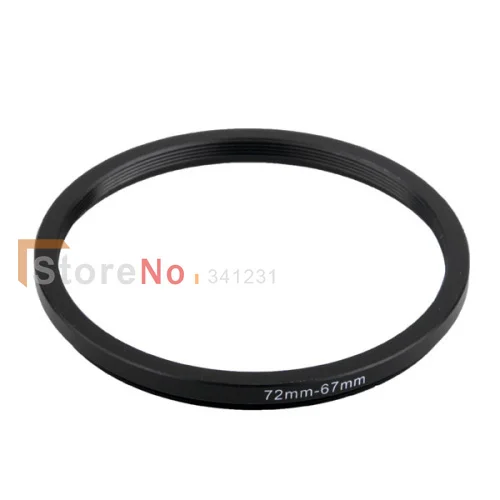 72 ملليمتر إلى 67 ملليمتر 72-67 ملليمتر معدن عدسة التنحي تصفية عدسة خاتم محول أسود مع عدد تتبع