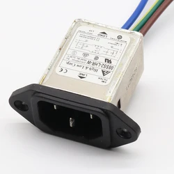 패널 장착 전원 필터 커넥터, ac 소켓 8A, EMI 필터 115, 250VAC 8A, 50, 60Hz, 하이 앤 로우 Corp. EMI