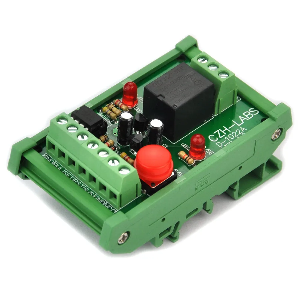 ELECTRONICS-SALON Panel Mount Momentary-Switch/Pulse-Signal Control Latching SPDT Relay Module,12V