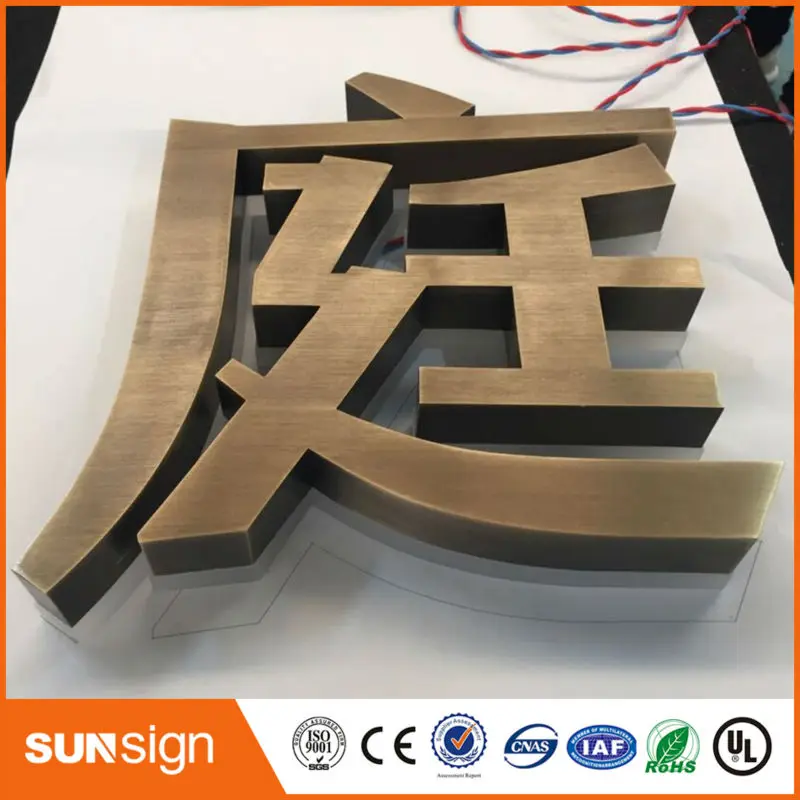 Reclame Backlit Led Kanaal Brief Tekenen Met Rvs Gezicht