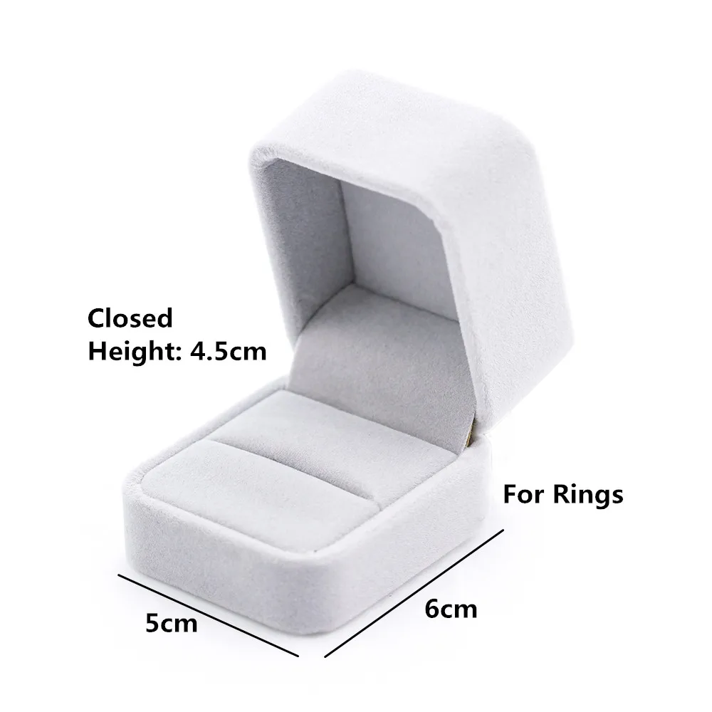 

Wedding Velvett Jewelry Box for Rings Display Case Holder Gift boxes Amazing organizer