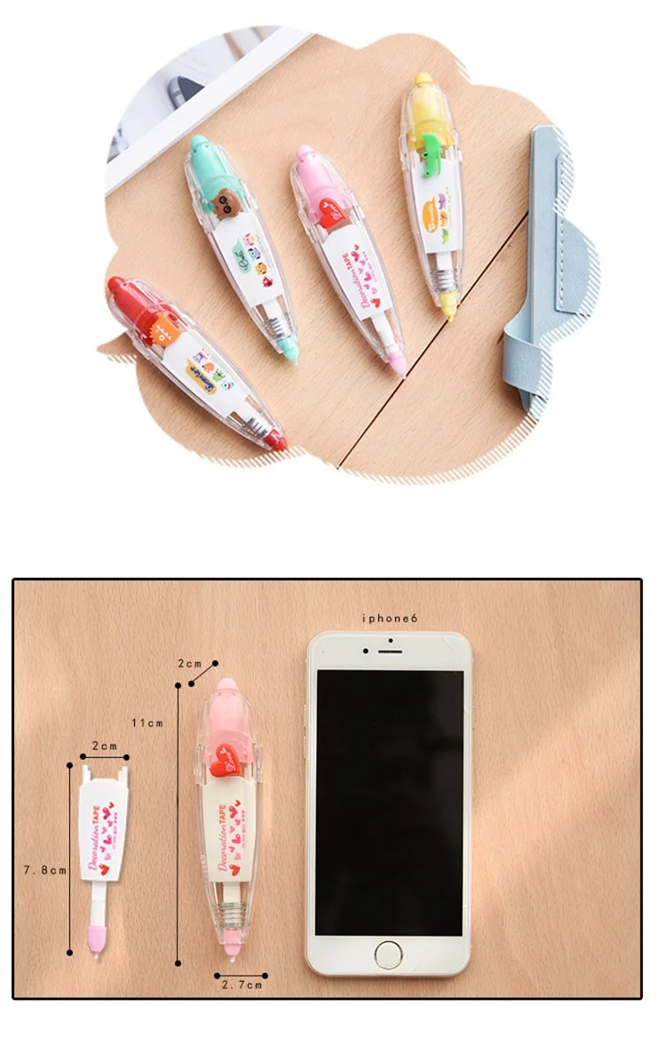 かわいい修正テープマスキング漫画の動物の装飾テープ日記