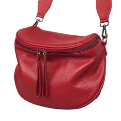 Bolsas Crossbody de couro genuíno para mulheres, bolsa de ombro, bolsas de luxo femininas, bolsa de sela feminina, bolsa feminina