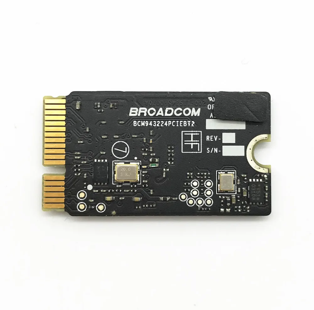 BCM943224PCIEBT2 300Mbps 2.4&5G WiFi Fit for Bluetooth 4.0 Mini PCIe Network Card for Mac OS Macbook Air A1370 A1369 A1465