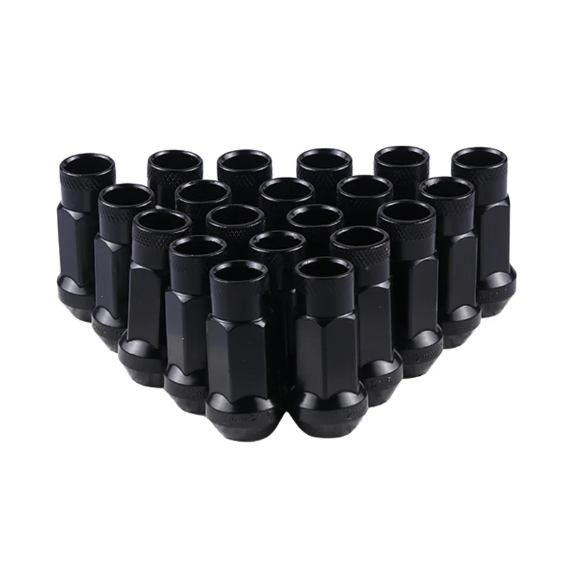 20PCS RACING WHEEL STEEL NUTS EXTENDED WHEELS TUNER LUG NUTS OPEN END