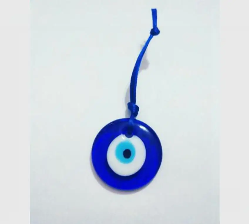 30*35mm /30mm Turkish Blue Glass Lucky Evil Eye Turkish Greek Glass Hanging Good Luck Protection Key Chain Turkish Jewelry Gift