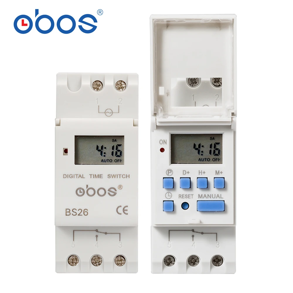 Temporizador digital do ruído do temporizador da memória 220v digital das interrupções de energia de obos timernew com 16 vezes de ligar/desligar pelo tempo do dia escala ajustada 1min-168h