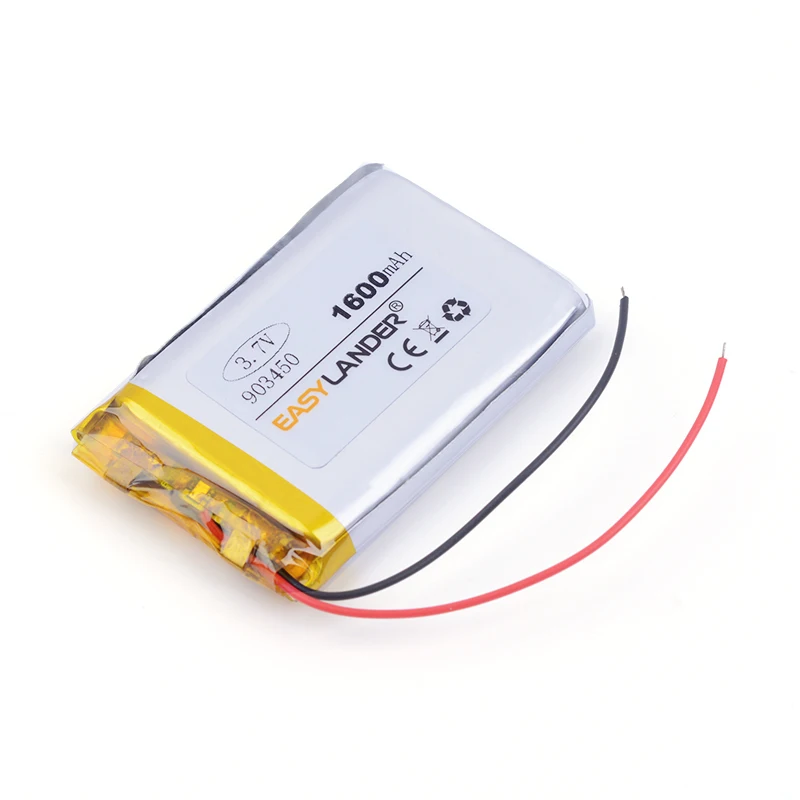 903450 1600mAh 3.7V Rechargeable Lithium Li-ion Polymer Battery for Mp3 Speaker E-book tablet pc