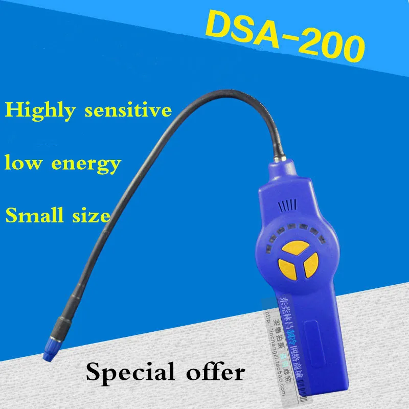 Halogen Gas Detector Alarm Freon CFC HFC HCFC Refrigerant Leakage Halogen Monitor Analyzer Tester Meter R134A HVAC DSA-200