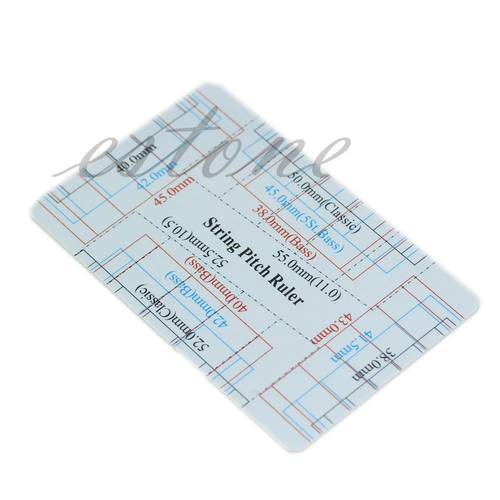 2022 nowa gitara basowa String Pitch linijka Gauge String Action pomiar gitara narzędzie dla lutników