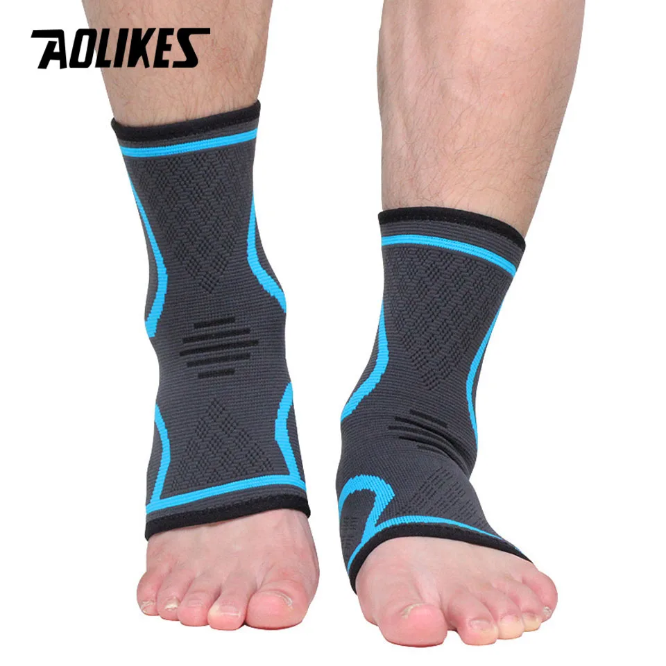 AOLIKES 1 Pair  Sport Ankle Support Protector Compression Ankle Brace Comfort Anti Sprain Basketball Football Foot Sport Safety