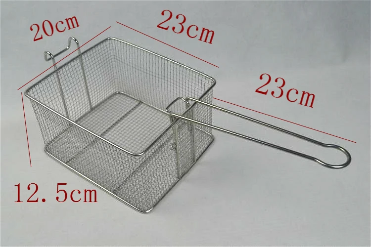 

Square Frying Basket Large Stainless steel Colander Fried Chicken Wings Strainer