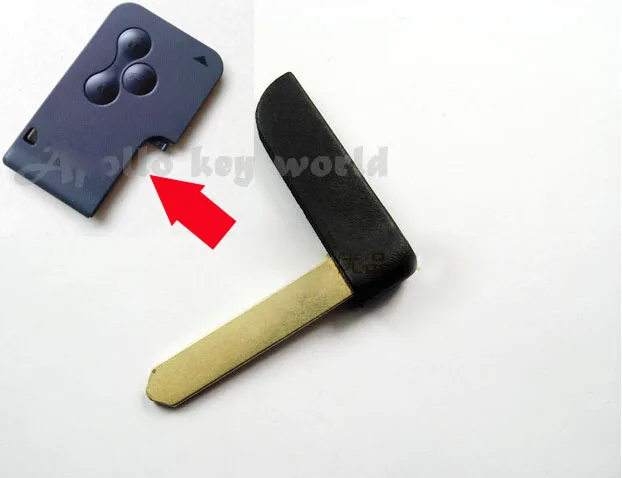 

10PCS/lot For Renault Megane Smart Key Uncut Blade /Insert Small Key Blade For Smart Card