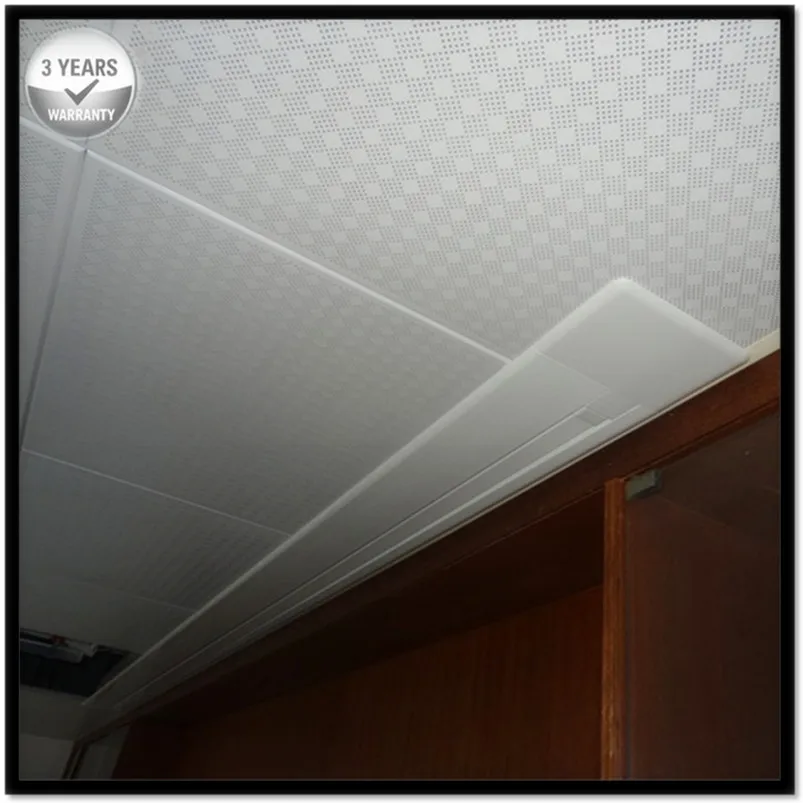 R2THCWW-Écran de Projecteur Encastré avec Tension à Onglet Intégré, Qualité Supérieure, 16:10, Progressif, Blanc, HD