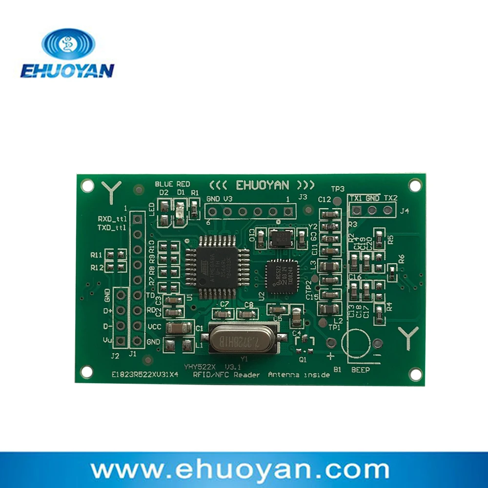 EHUOYAN/13.56MHz 14443 A Rfid  NFC Reader/Writer Module  RS232  3.0-5.0 V  YHY522R SDK+2Tags