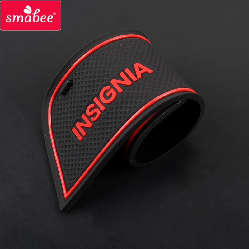 smabee Gate slot Mats For Opel Insignia B 2017 - 2019 MK2 OPC GSI Vauxhal 2018 Interior Door Pad Car Cup Holders Non-slip mats