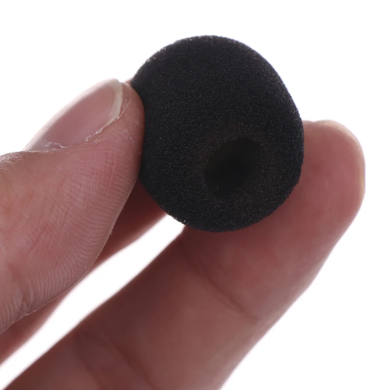 10 sztuk zestaw słuchawkowy wymienna pianka mikrofon pokrywa telefoniczny zestaw słuchawkowy Mic pokrywa mikrofon Windshied zestaw słuchawkowy pianka 25*8mm — zdjęcie produktu 6