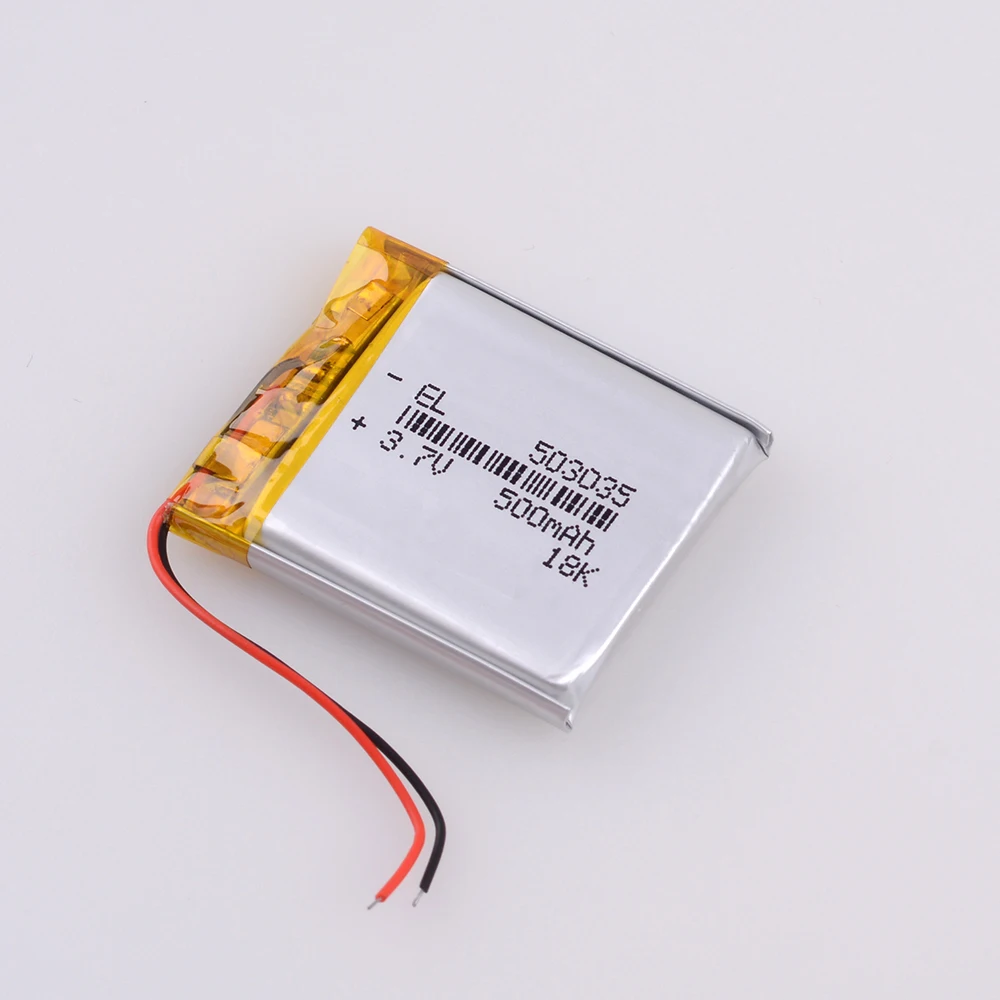 Lithium Polymer Rechargeable Battery For dvr auto-registration bluetooth column phone video recorder register 503035 3.7V 500mAh
