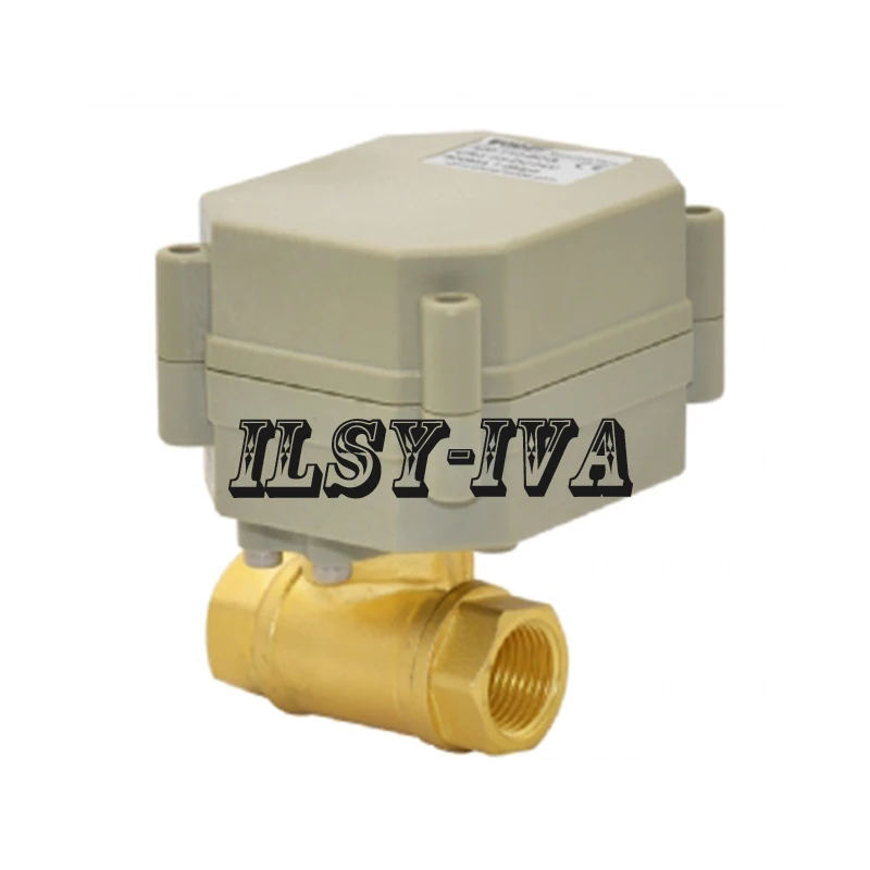 

DN10 G3/8" brass two way electric ball valve,five wires control-Spring return