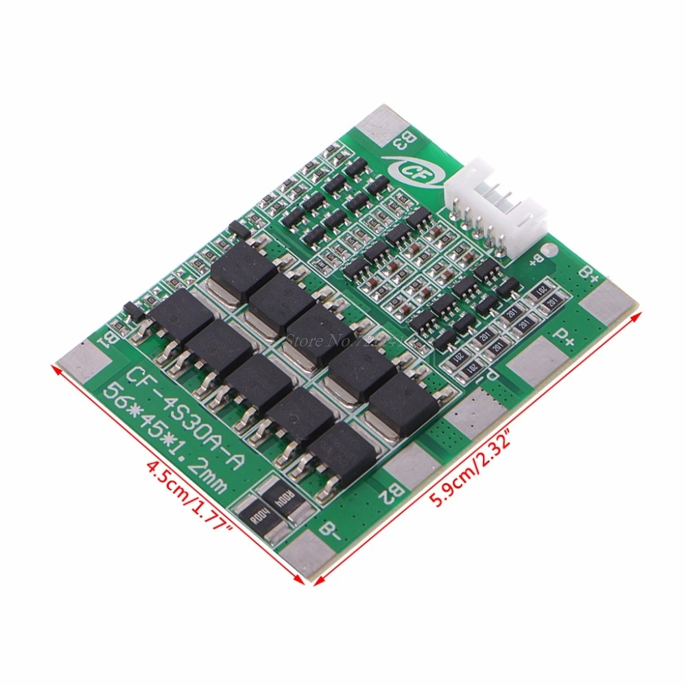 4S 30A 12.8V With Balance LiFePo4 LiFe 18650 Battery Cell BMS Protection PCB Board Dropship