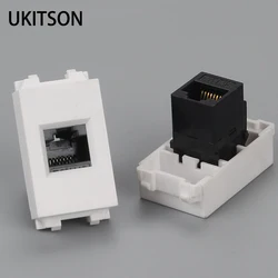 Female To Female CAT5E RJ45 Modules Ethernet Socket Slot 23x36mm LAN Plug Suit For Wall Outlet