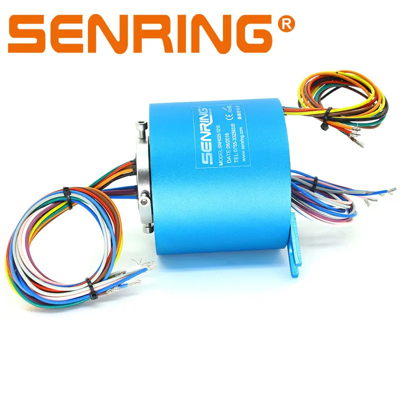 Hole Bore Slip Ring Conductive Sliprings with Hole Size 25.4mm OD86mm 2A/10A Signal Current for 02/04/06/12 Circuits/Wires