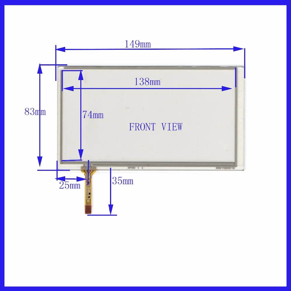 

XWT462 6inch 4 lins Touch Screen For GPS CAR 149mm*83mm sensor glass this's compatible Freeshipping 149*83