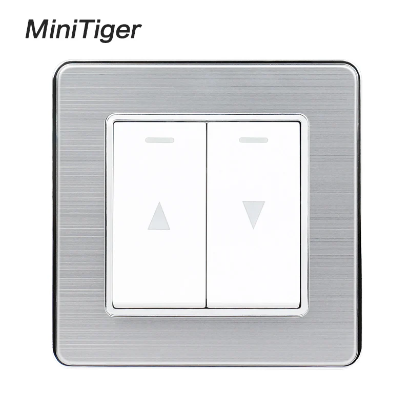 

Minitiger Curtain Switch Wall Switch For Electric Curtain Lifting Equipment Stainless Steel Panel