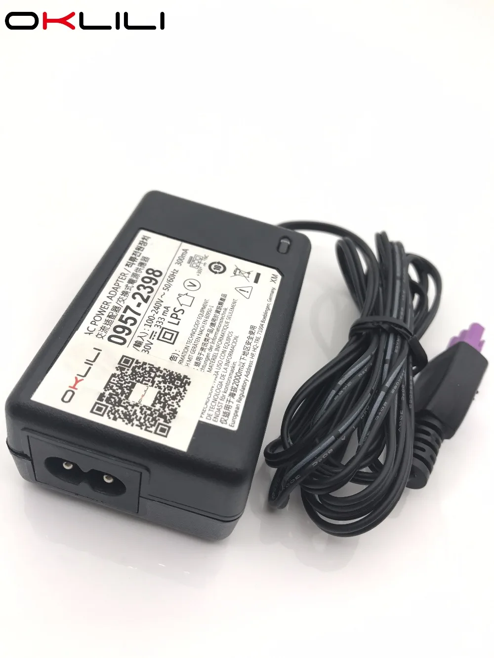 0957-2290 0957-2286 0957-2398 AC Power Adapter Charger 100-240V 50/60Hz 300mA 30V 333mA for HP Deskjet 1050 1000 2050 2000 2060