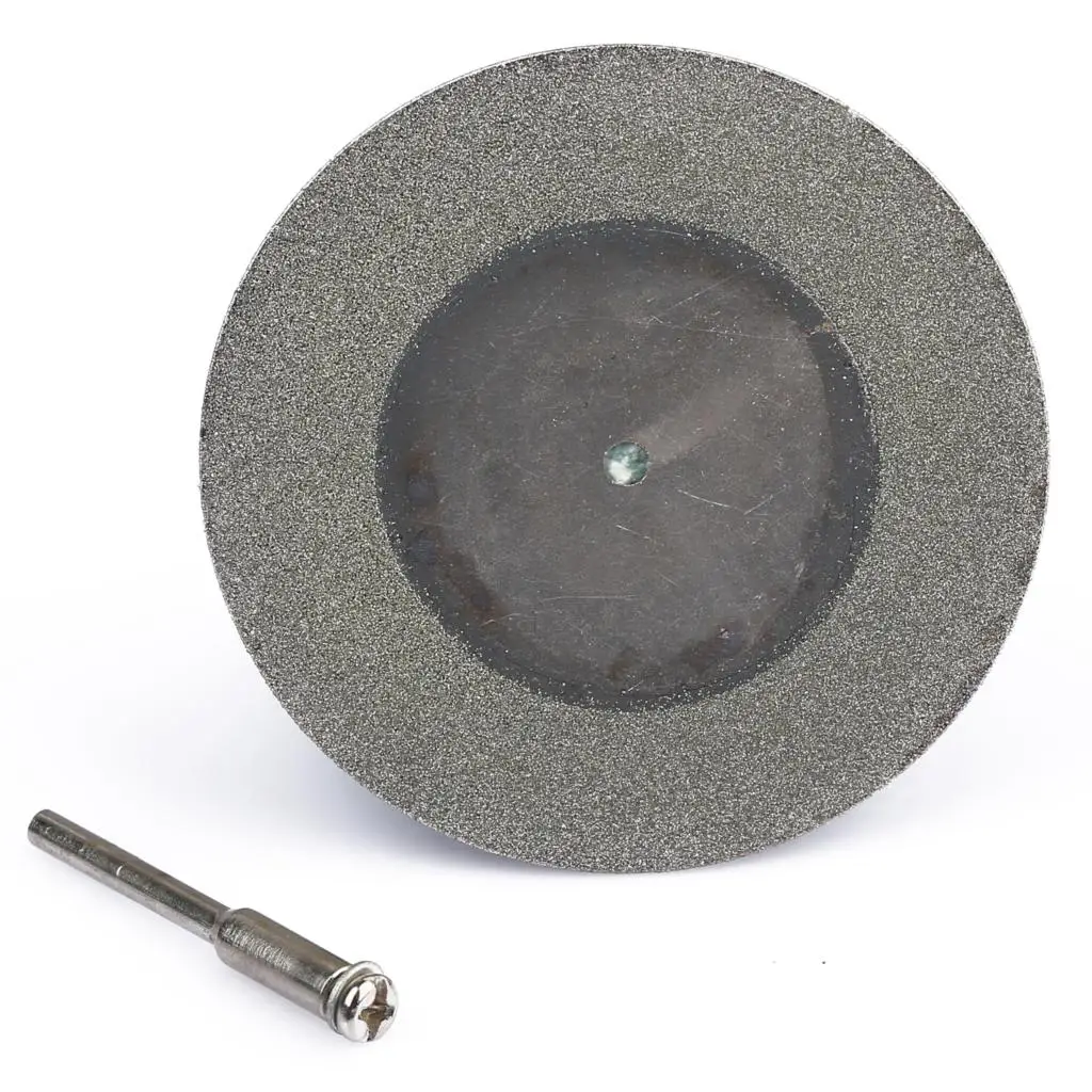 DRELD 1pcs 60mm Mini Diamond Saw Blade Diamond Cutting Discs with 1pc Connecting 3mm Shank for Dremel Drill Fit Rotary Tool