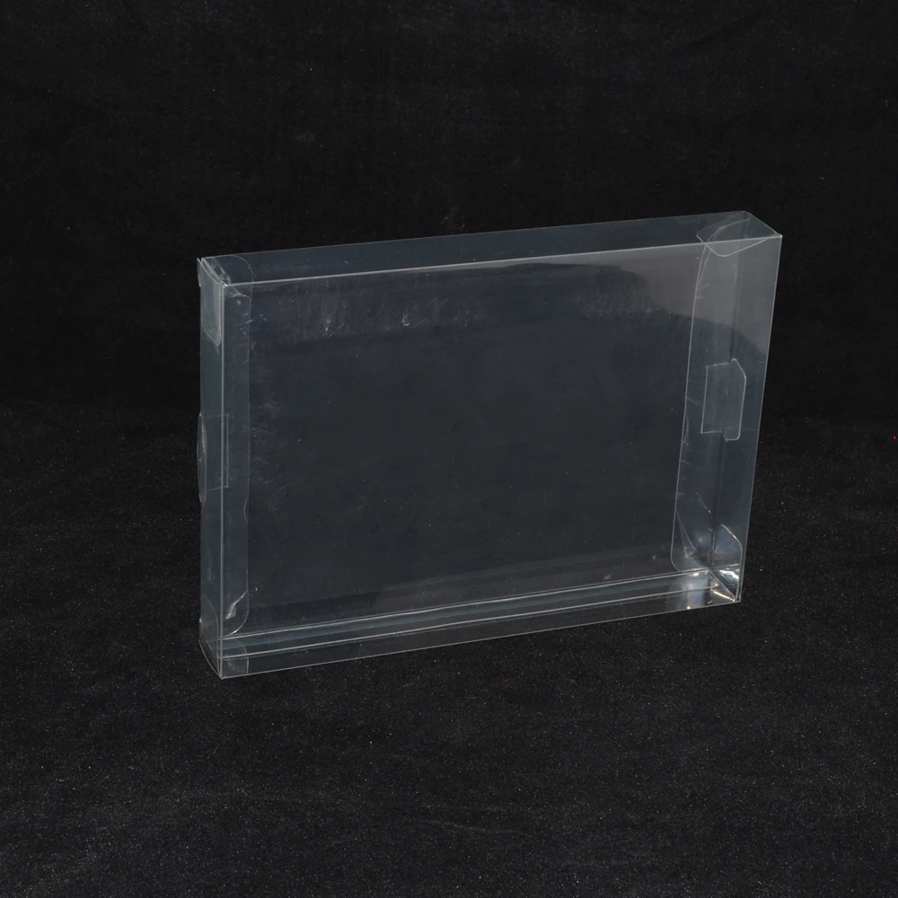 10PCS High Quality Transparent Plastic PET Protector Case Box for NES Game Cartridge fit Color Box Packaging