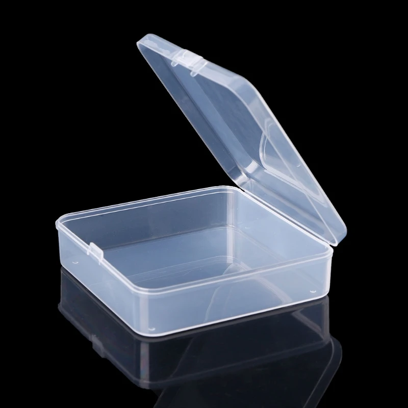 Square Plastic Transparent Storage Box Jewelry Beads Container Fishing Tools Accessories Box Small Items Sundries Organizer Case