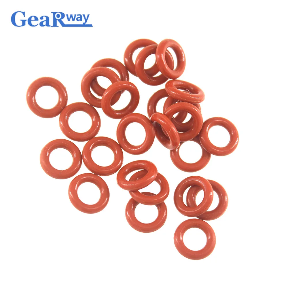 Red Silicon O Ring Seal 2.4 mm CS O-ring Seal Gasket 8/9/10/11/12/13/14/15/27/28mm OD VMQ Good Elasticity O Type Ring Seals