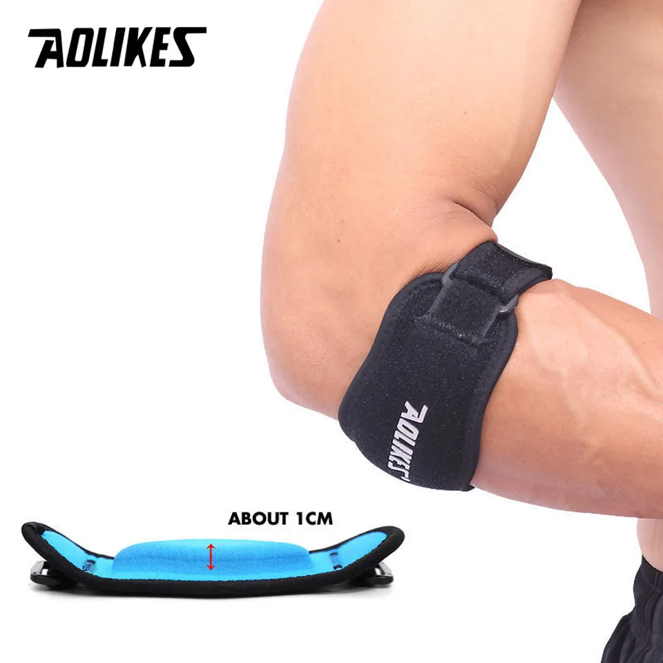 AOLIKES 1PC Tennis Elbow with Compression Pad for Women and Men - Golf Elbow For great support and pain relief Adjustable Brace