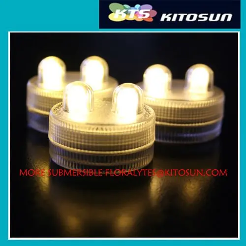 Gratis Verzending Factory Supplire Super Heldere Warm Wit Dubbele Led Submersible Floralyte Voor Feest Bruiloft Tea Light