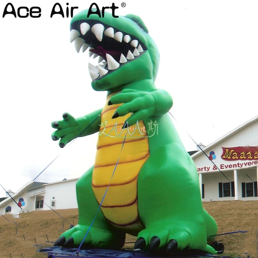 Customized Gaint Green Inflatable Dragon Animal Model Fireworks with Air Blow for Advertising/Event Decotation
