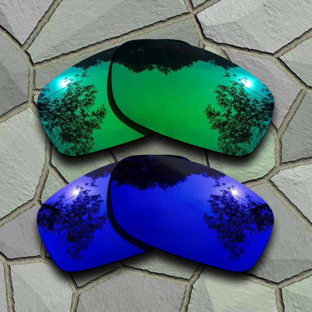 Jade Green&Violet Blue Sunglasses Polarized Replacement Lenses for Oakley Fives Squared