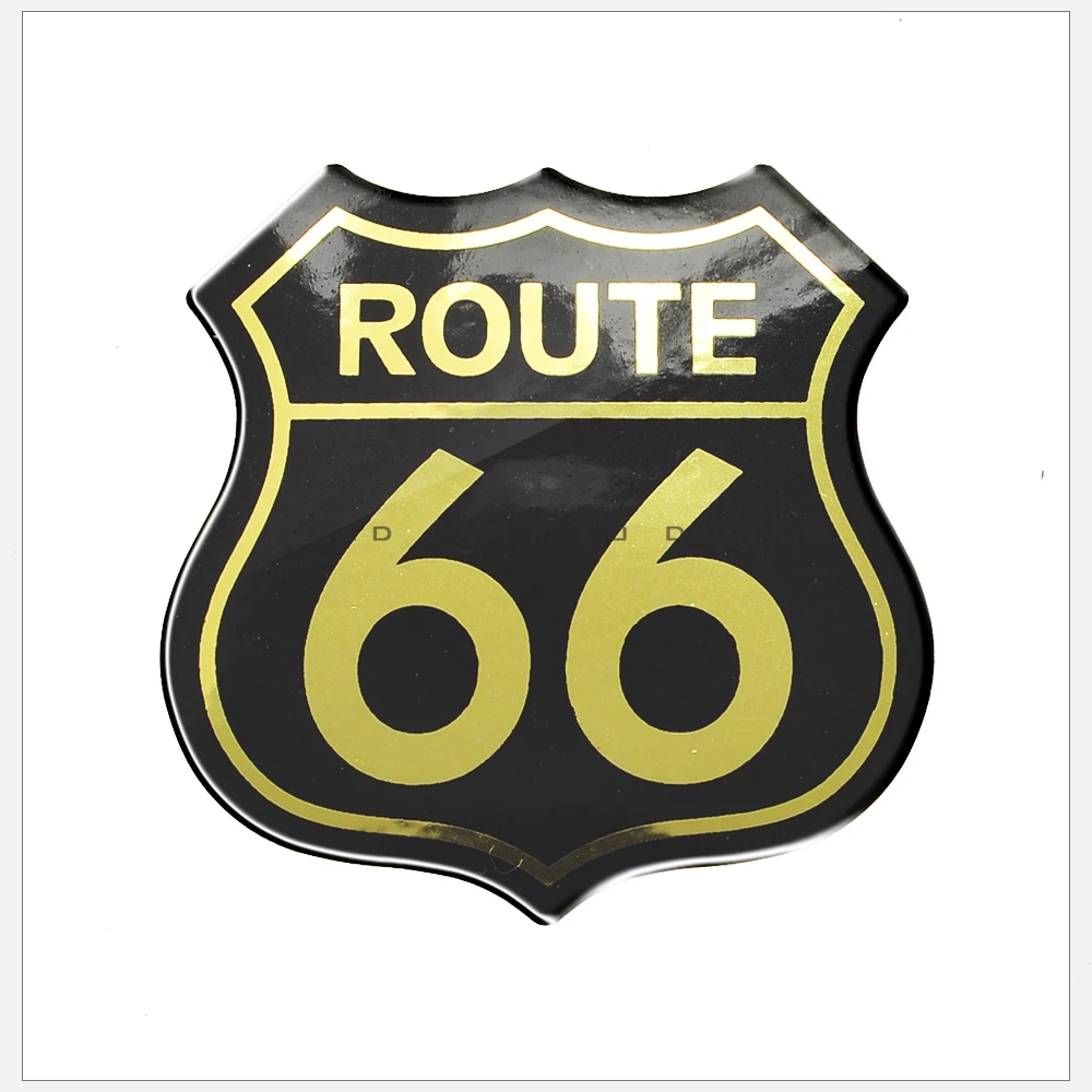 3D Motorcycle Tank Pad Decal Sticker Historic Route 66 Logo case for harley Touring Dyna Fatboy Softail 48 XL883 XL1200