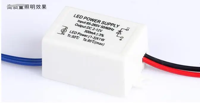 3X1W 3W constant current 300MA LED Light Driver Transformer DC2-12V  for ceiling led light