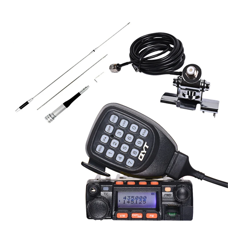 QYT KT-8900 VHF UHF Mobile Radio Two-way Transceiver qyt KT8900 Mini Car Bus Army Mobile VHF Two Way Radio Station+USB CD