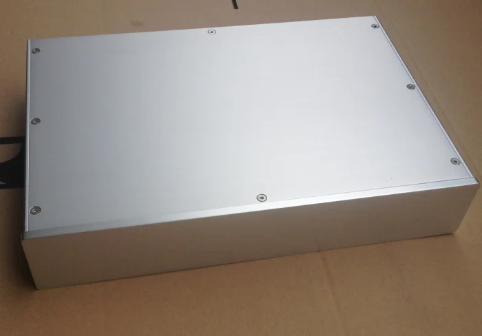 New Aluminum Amplifier Chassis DIY Home Audio Preamplifier Case Box DAC Decoder Housing (Size 380*70*249MM)