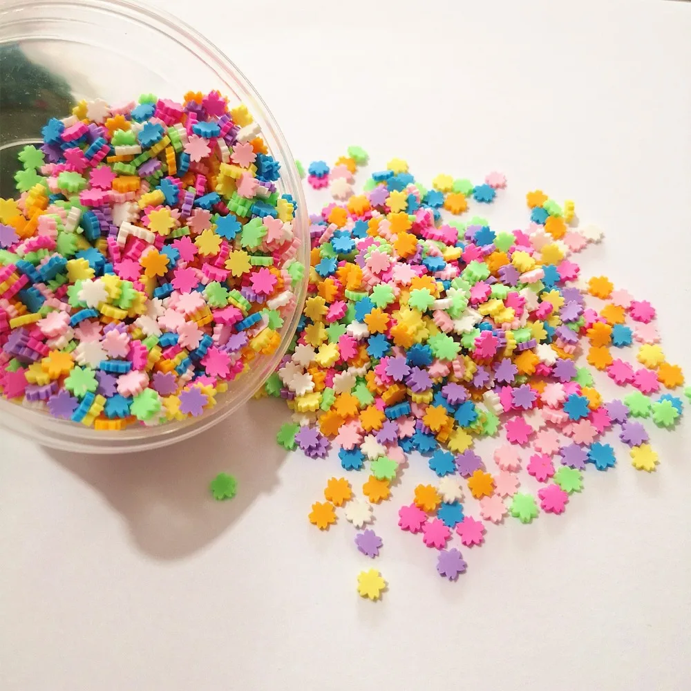 100g Simulation Sprinkles Cake Slime Decoration Filler Supplies DIY Polymer Clay Molds Chocolate Fake Sprinkles Sweets Needle