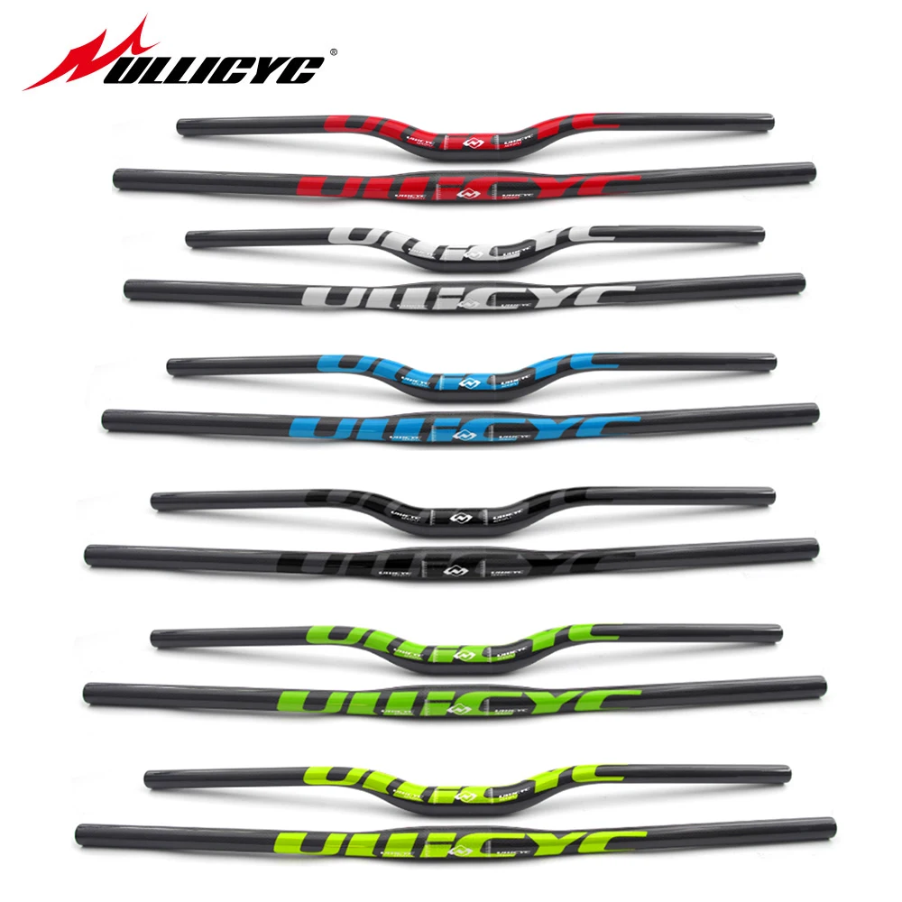 ULLICYC Carbon MTB kierownica kokpit płaski lub podwyższony 31,8*580/600/620/640/660/680/700/720mm CB186