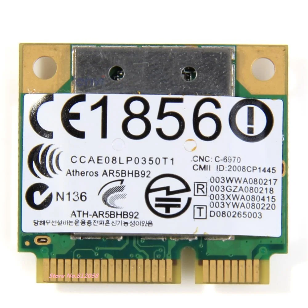 SSEA New for Atheros AR5BHB92 AR9280 2.4G/5GHz 802.11a/b/g/n Wireless wifi half mini pci-e Card for DELL/Toshiba/Acer/Sony/ASUS