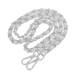 Purse Handbag Handle Shoulder Bag Replacement Chain Bag Strap Silver+White