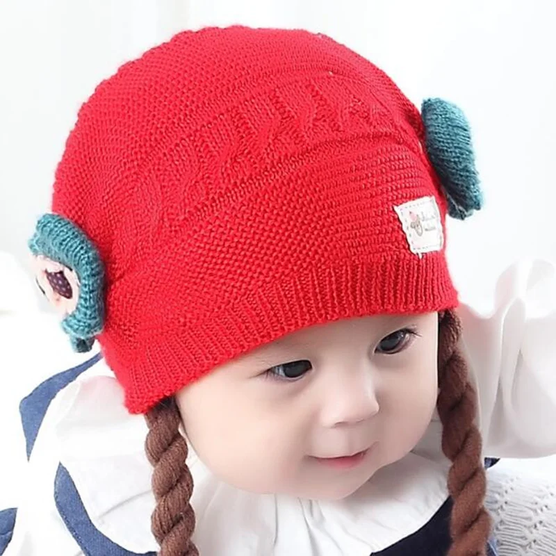 Clearance Sale Cute Baby Hat Knitted Rabbit Long Ear Newborn Boys Girls Cap Beanie Infant Toddler Kids Bowknot Earflap Bonnet